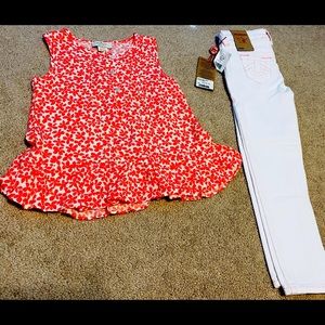 GIRLS SIZE Kate Spade top and True Religion jeans
